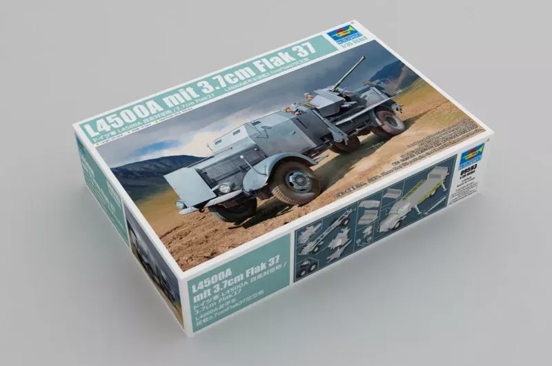 Trumpeter Scale Models 9593 1/35 L4500A Military Truck with 3.7cm Flak Model Kit