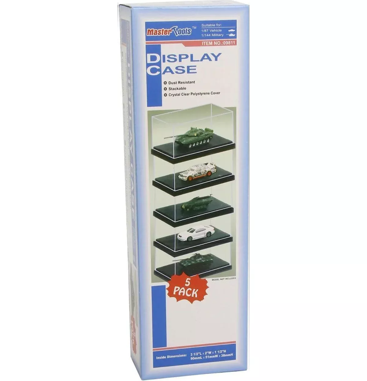 Trumpeter Scale Models 9811 Display Case with Black Base (90x51x38mm)