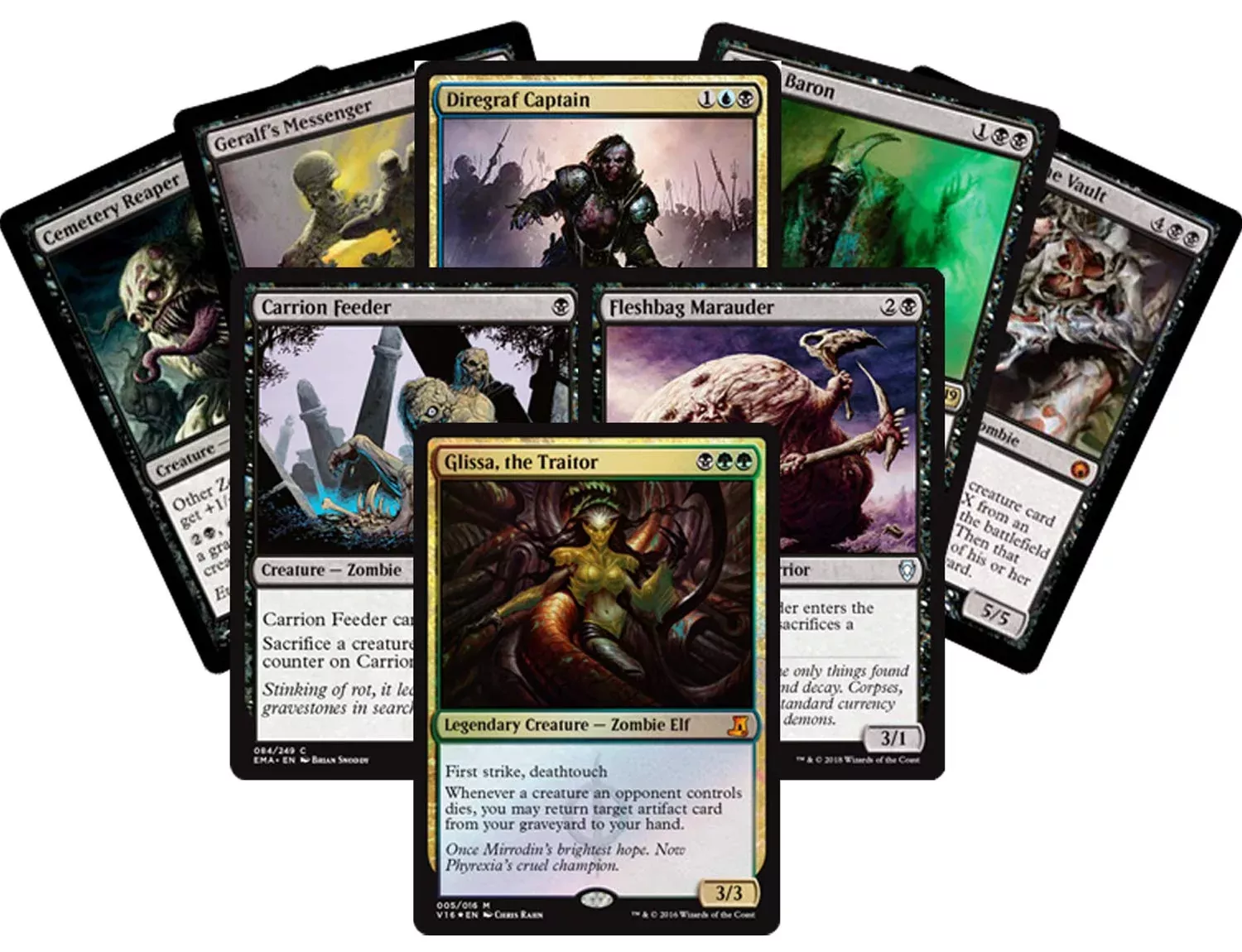 TTD Cards Lots Magic Card Zombie Lot - Black - 25 Cards