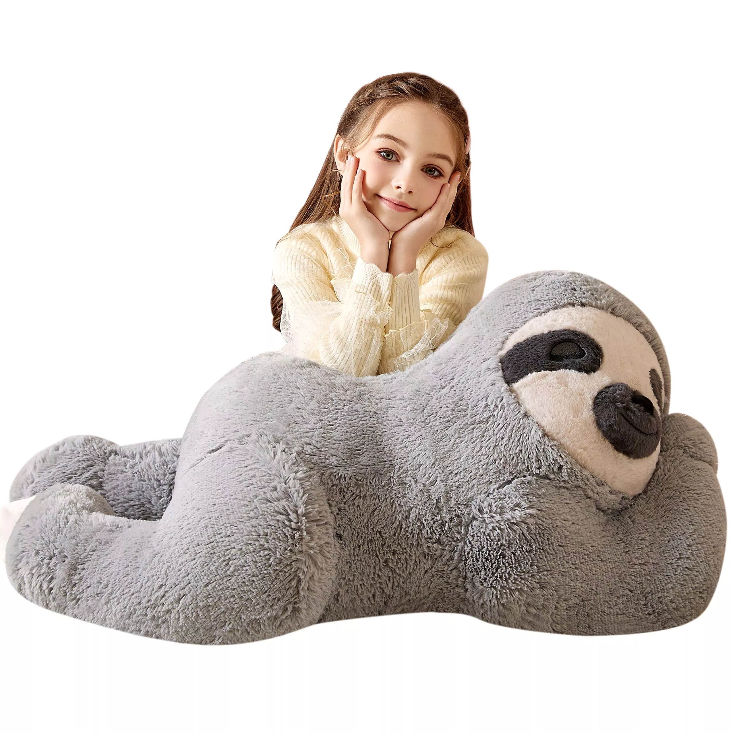 Tumyay Giant Sloth Plush Toy - 30" Soft Polyester Stuffed Animal, Cute