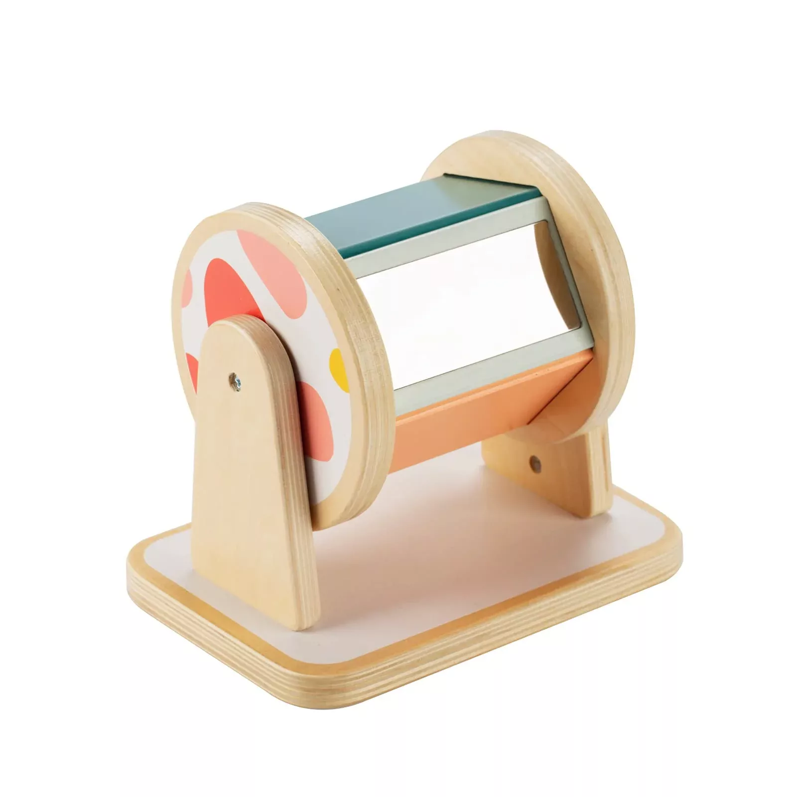 Twefex Montessori Baby Drum - Spinning Rainbow Toy, Medium, Multicolor