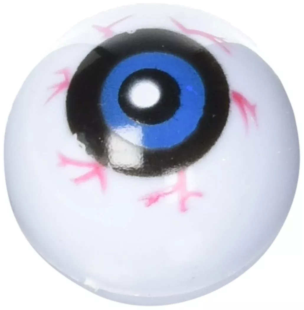 U. S. Toy 12 Hollow Plastic Eyeball Balls - White - 1-Pack