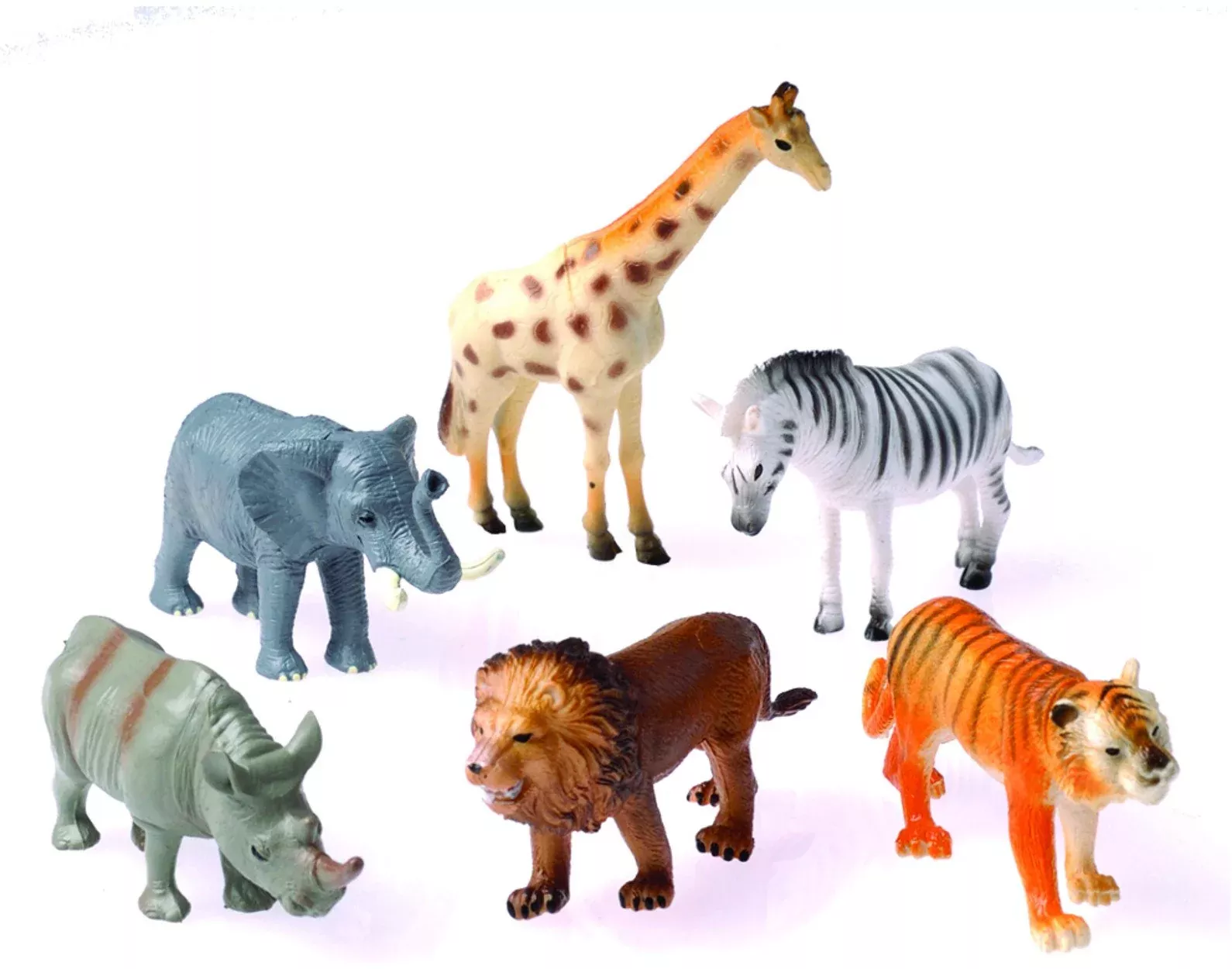 U.S. Toy 6 Plastic Toy Safari Animals Toy