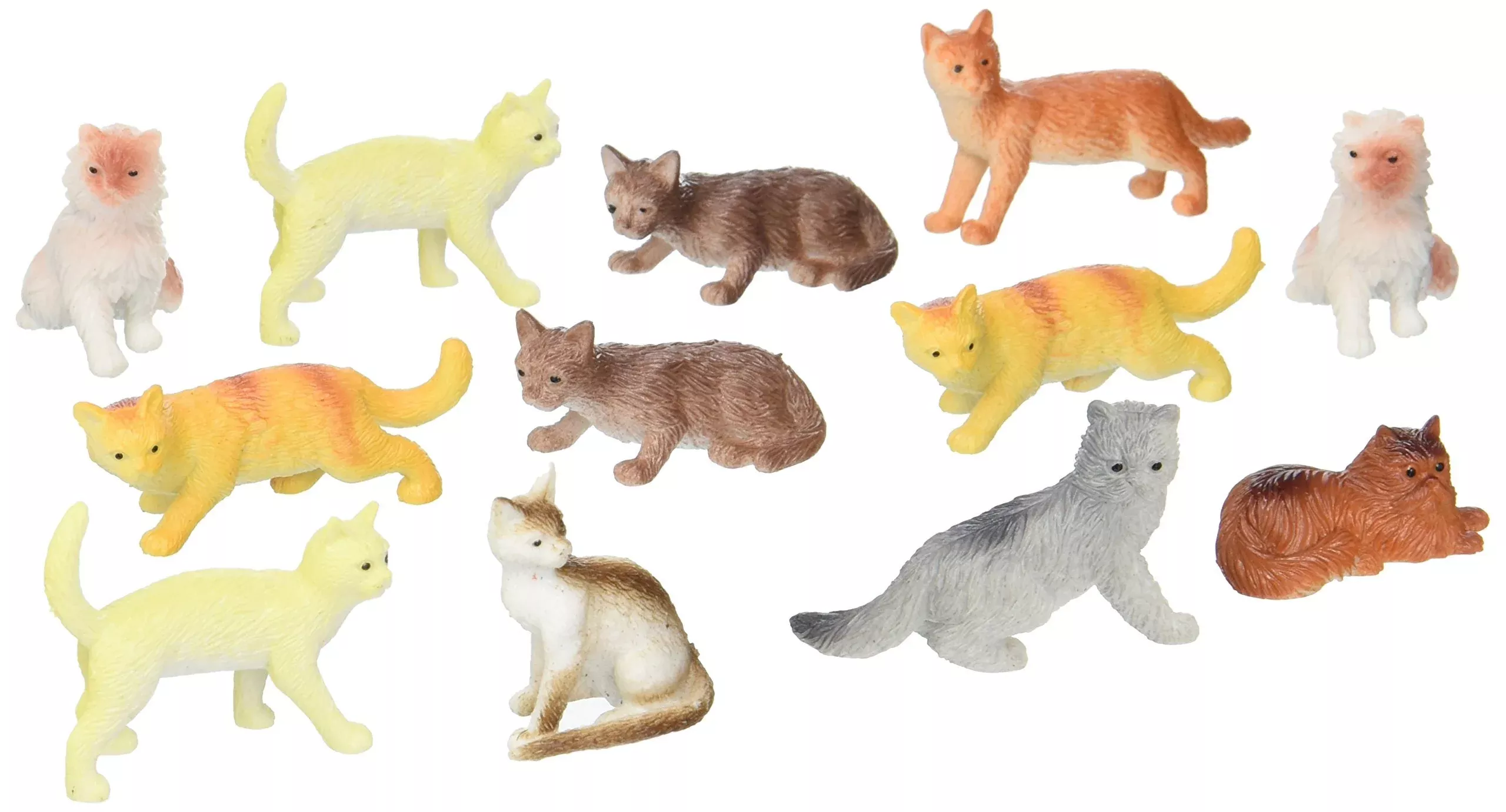 U.S. Toy Dozen Plastic Cat Figures, 2'' (Ust1576)