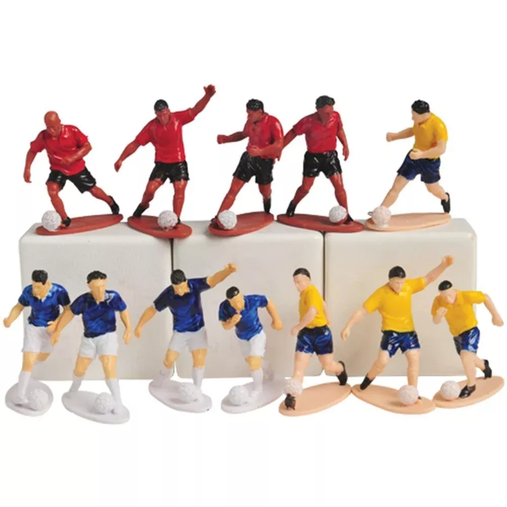 U.S. Toy Soccer Player Figures, 12 Hand Painted, 2.5 Inch,
