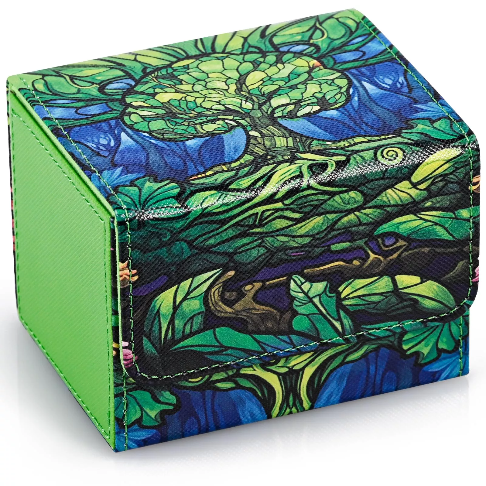 UAONO Card Deck Box - PU Leather Storage for 120+ Sleeved MTG Cards, G