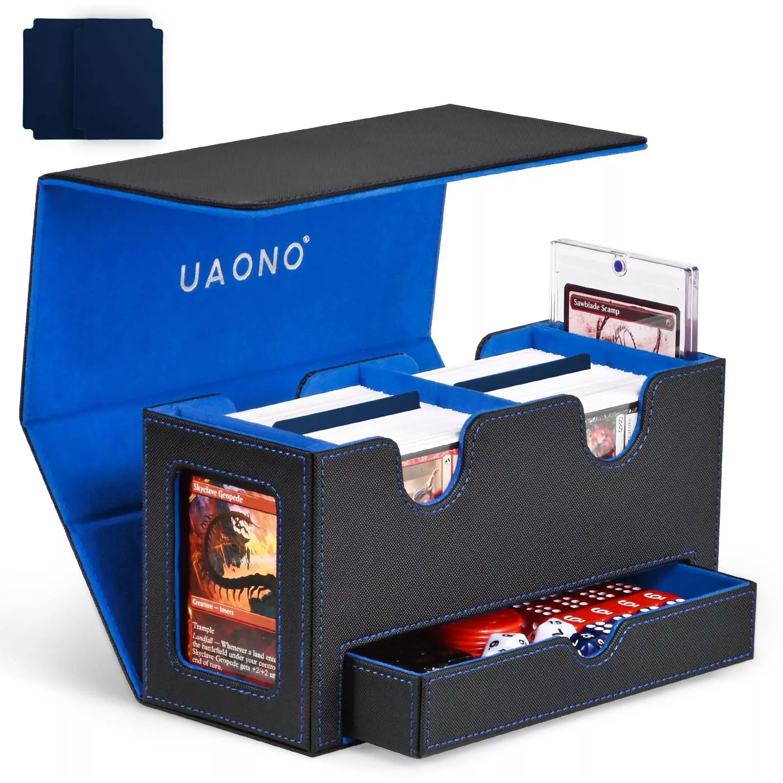 UAONO MTG Card Deck Box - Double Card Storage, Fits 200+ Sleeved Cards