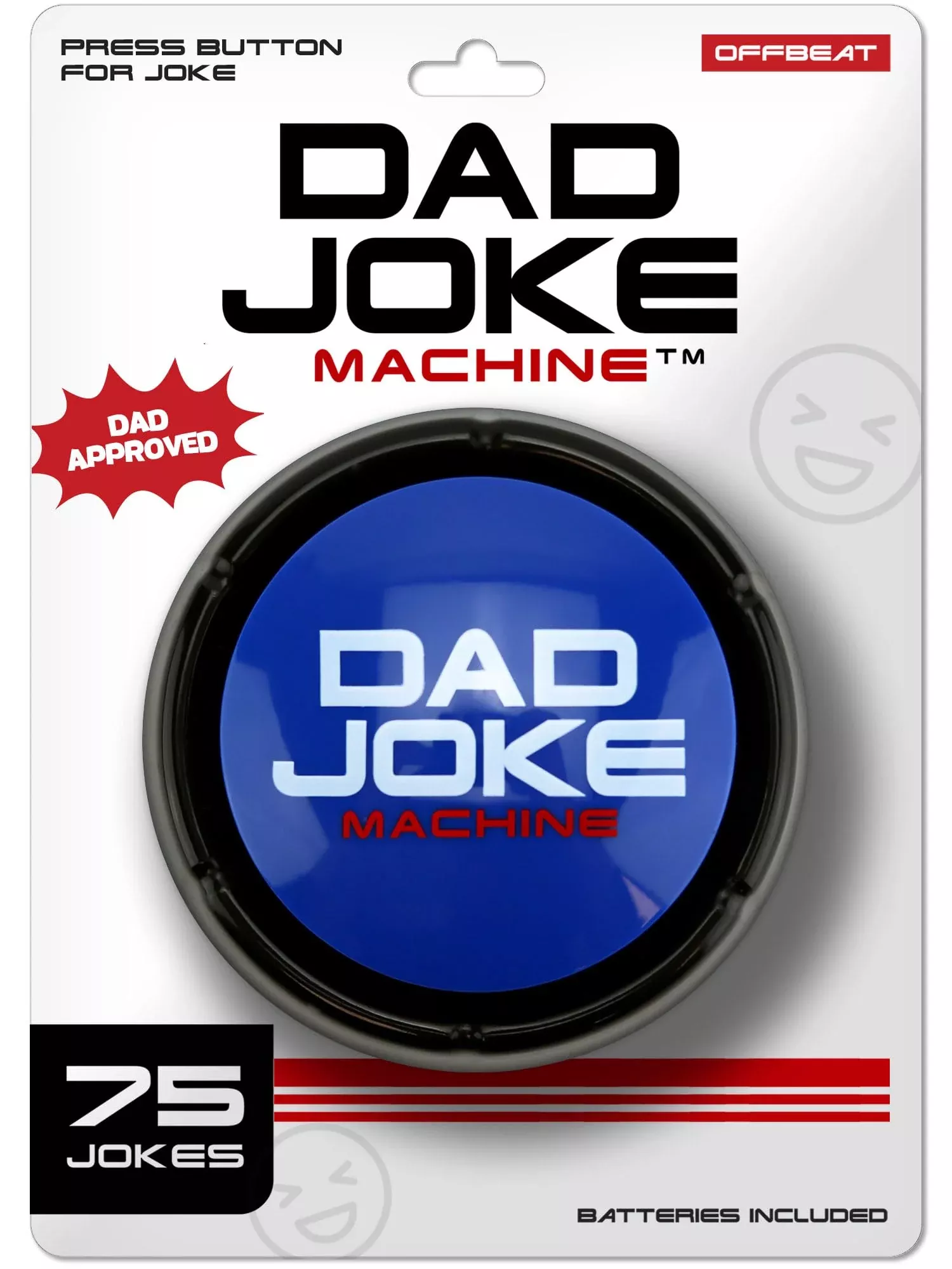 The Ultimate Dad Joke Button - Medium Plastic Gift for Dad - 75 Hilari