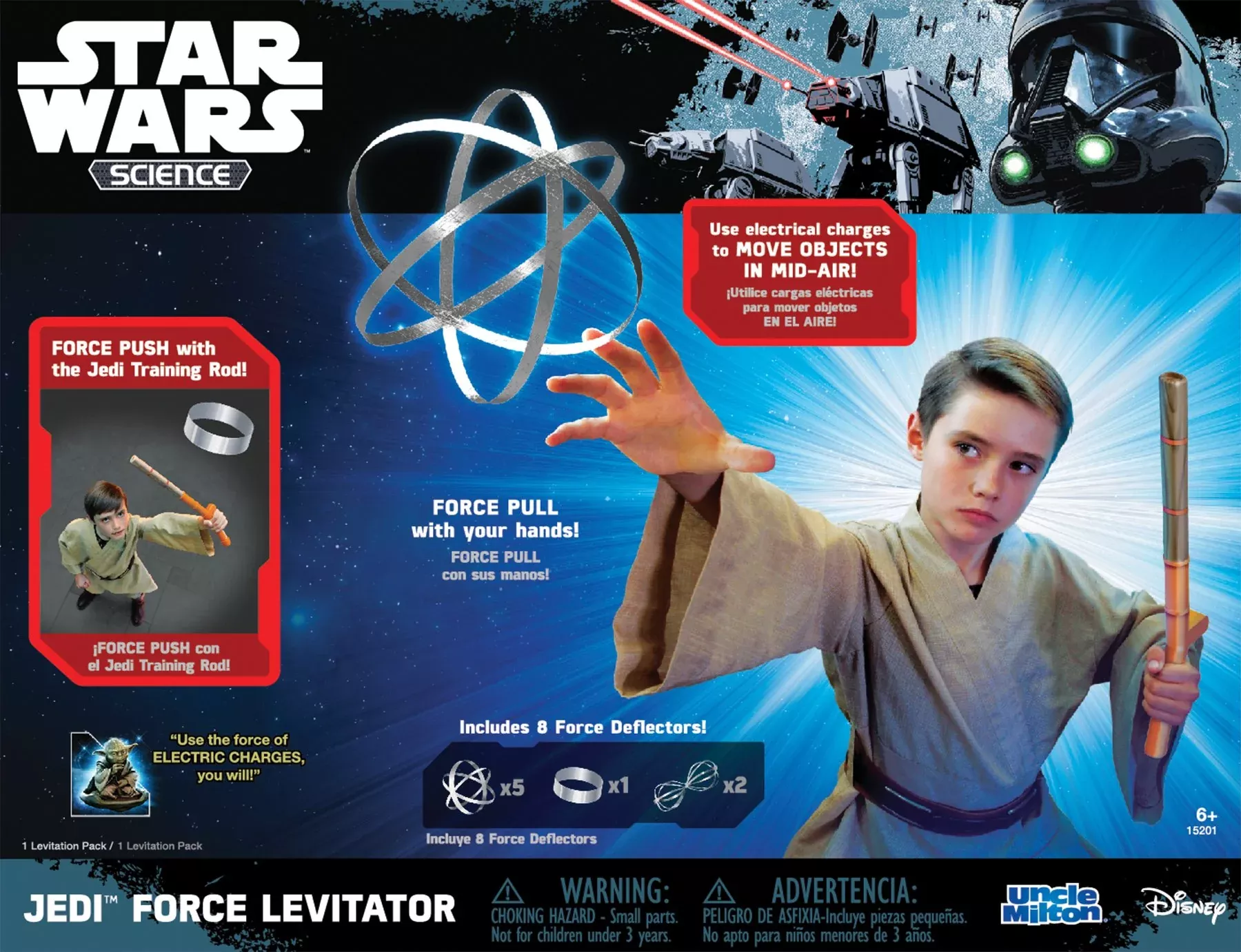 Uncle Milton Jedi Training Rod - Electrostatic Force STEM Toy, Multicolor