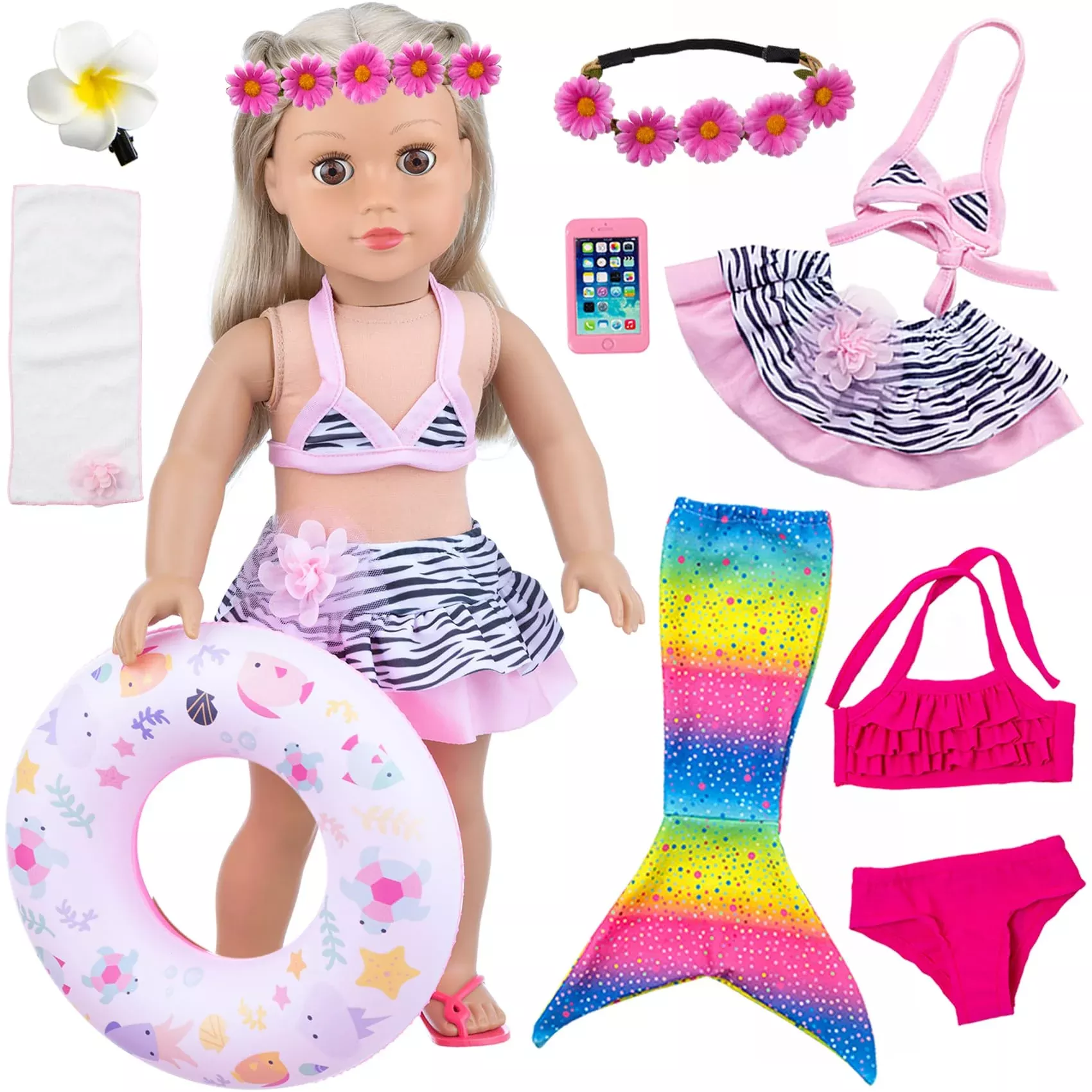 Unicorn Element 10 Pcs 18 Inch Doll Clothes And Accessories Set Includ