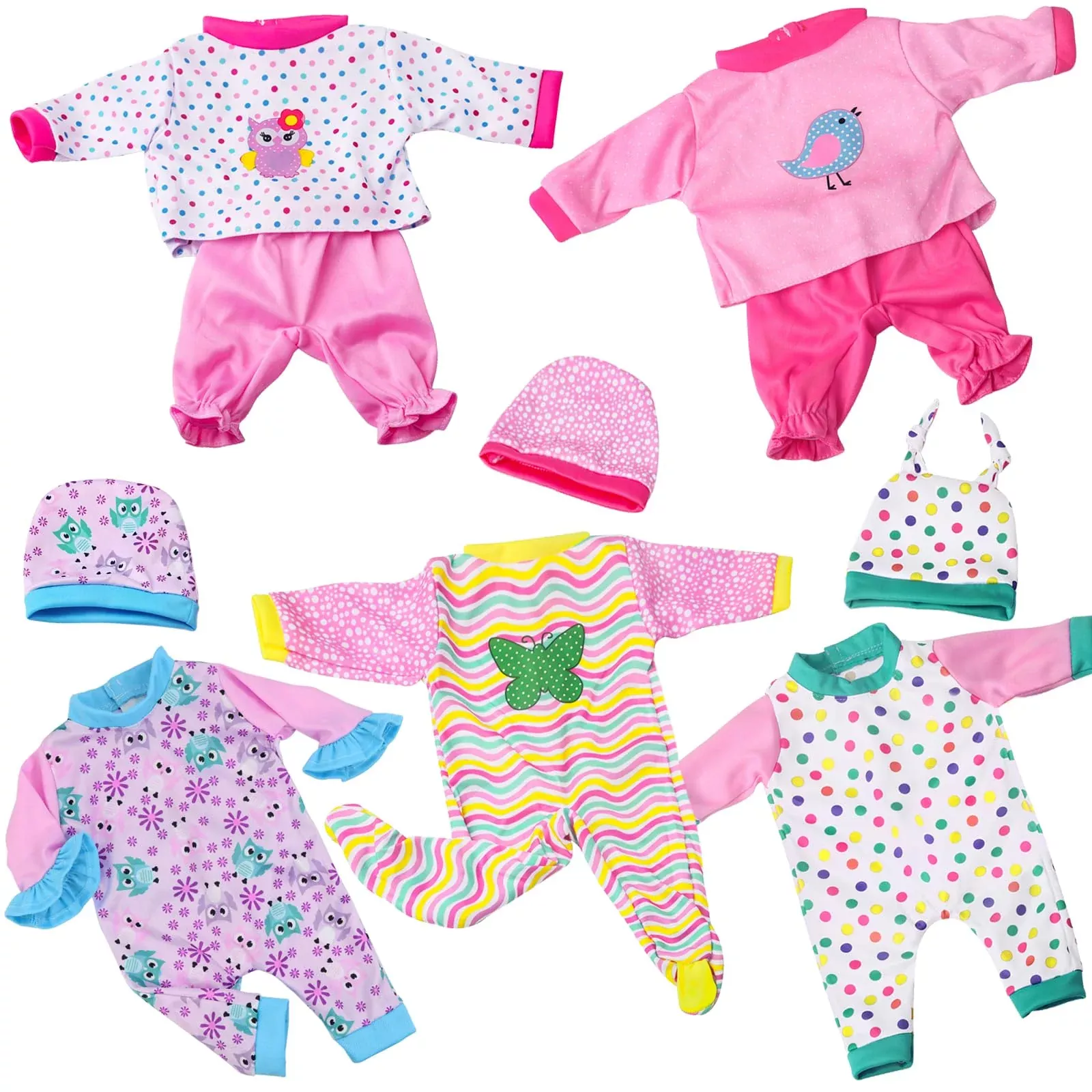UNICORN ELEMENT Doll Clothes for 14-18 Inch Dolls, Pink/Purple/Blue,