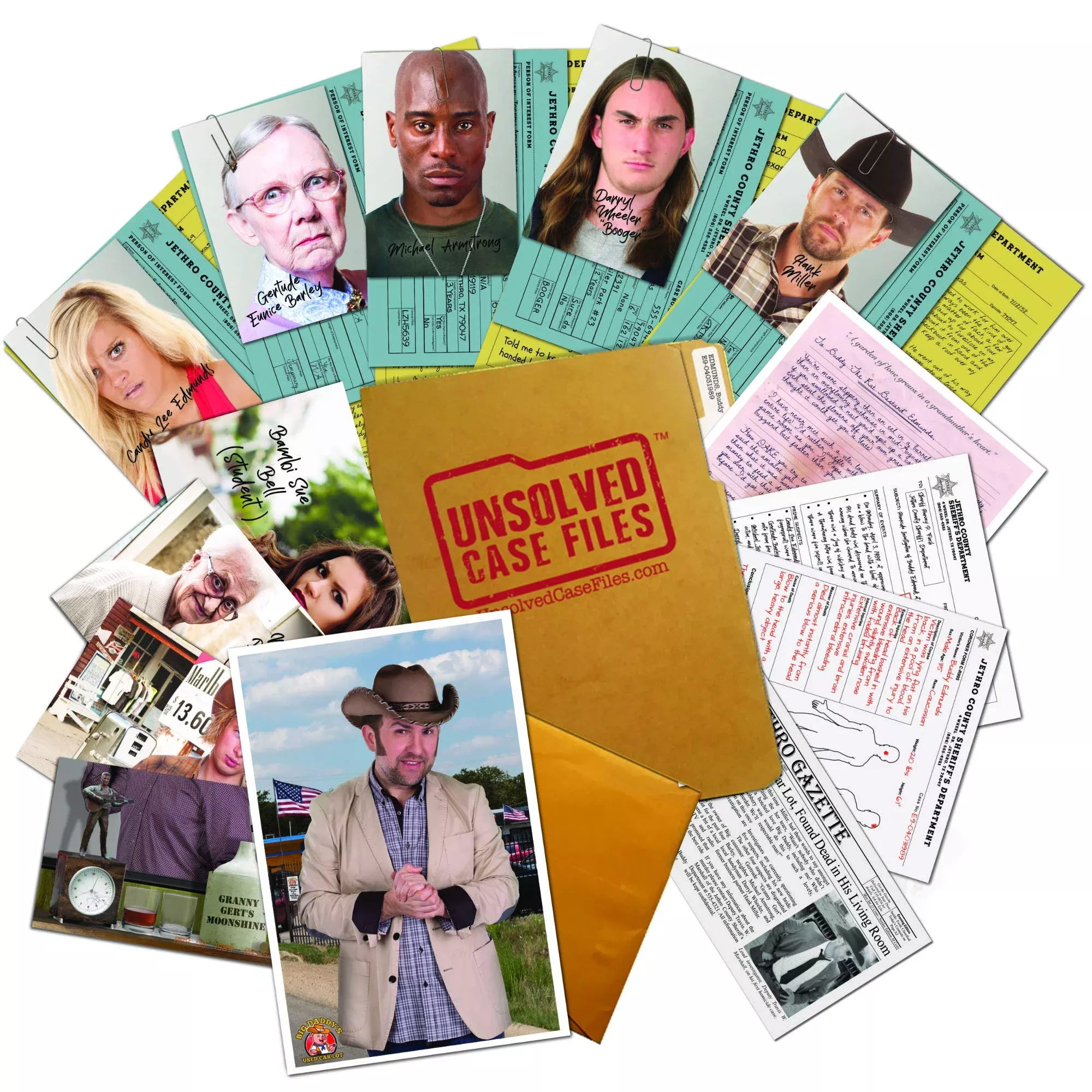 Unsolved Case Files Murder Mystery Game - 3 Cases, Multicolor, 13.
