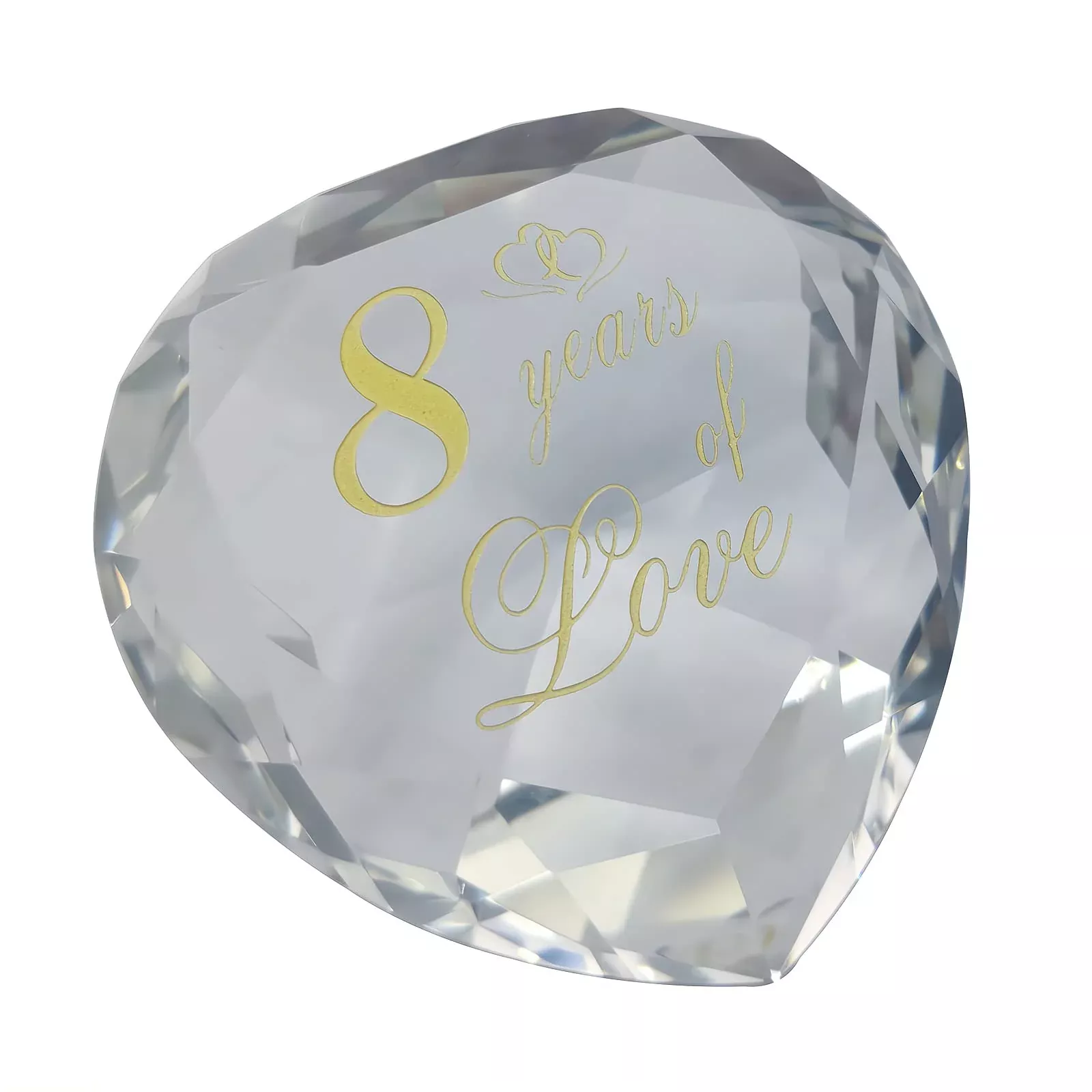 Urmforweilin K9 Crystal Heart Gift for 8 Years of Love, 3