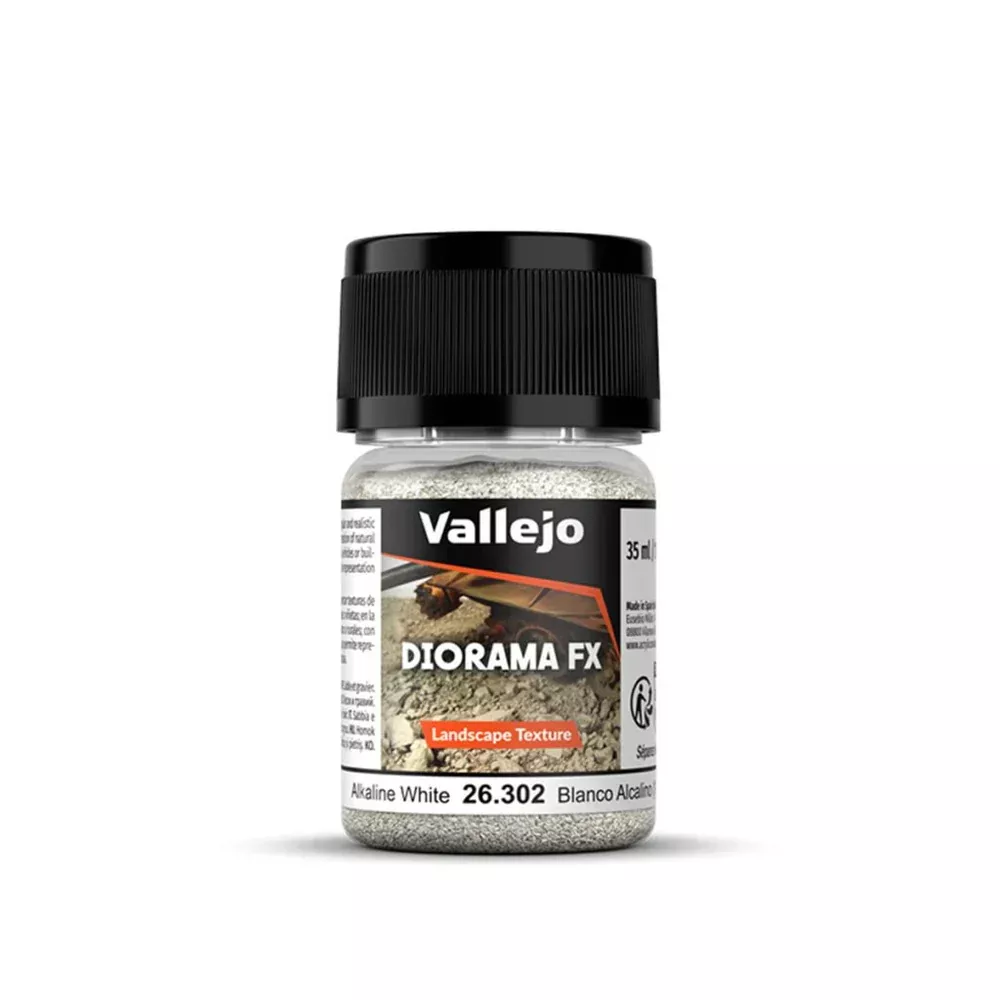 Vallejo 26.302 Diorama FX Alkaline White 1-2mm Landscape Texture 35ml Bottle
