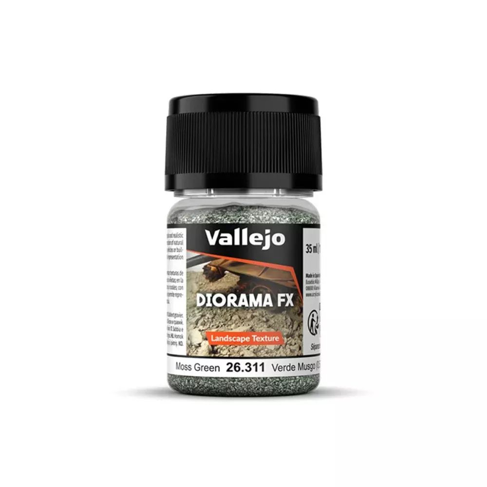Vallejo 26.311 Diorama FX Moss Green 0.5-2mm Landscape Texture 35ml Bottle
