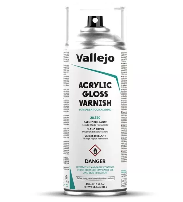 Vallejo 28.530 Gloss Varnish Spray 400ml Spray