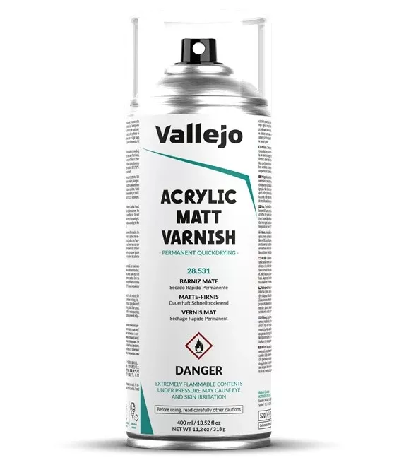 Vallejo 28.531 Matt Varnish Spray 400ml Spray