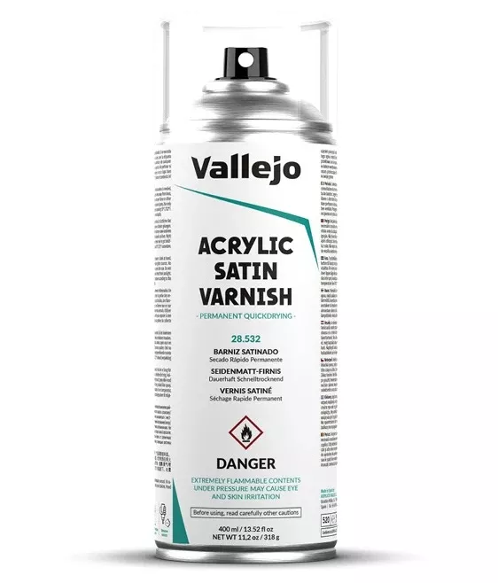 Vallejo 28.532 Satin Varnish Spray 400ml Spray