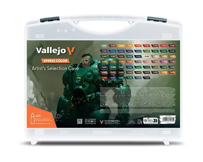 Vallejo 72.184 Express Color Artist Selection 60 Color Set in Case