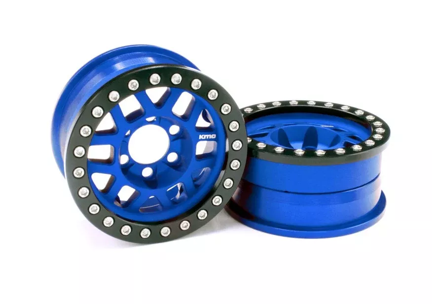 Vanquish VPS07743 KMC XD229 1.9" Machete Blue Beadlock Wheels 2 Pack