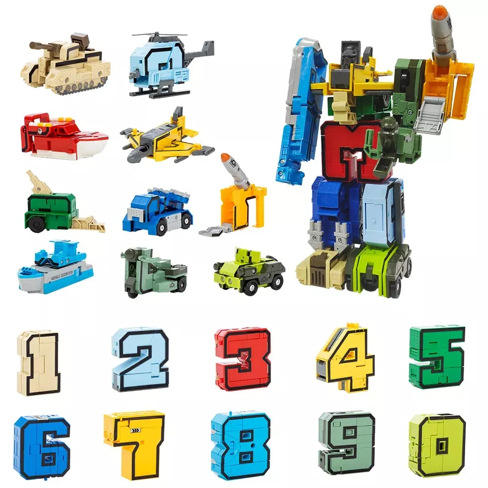 VEAIS Alpha Bot Military Transforming Toy, Medium Plastic STEM Learnin