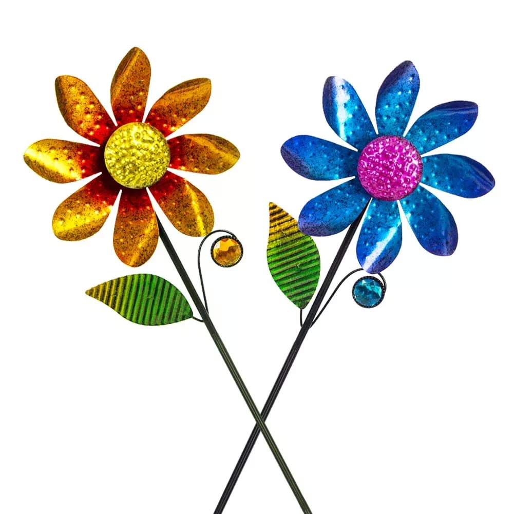 Venniy Garden Wind Spinner, 29" H, Blue-Orange, 2 Pack