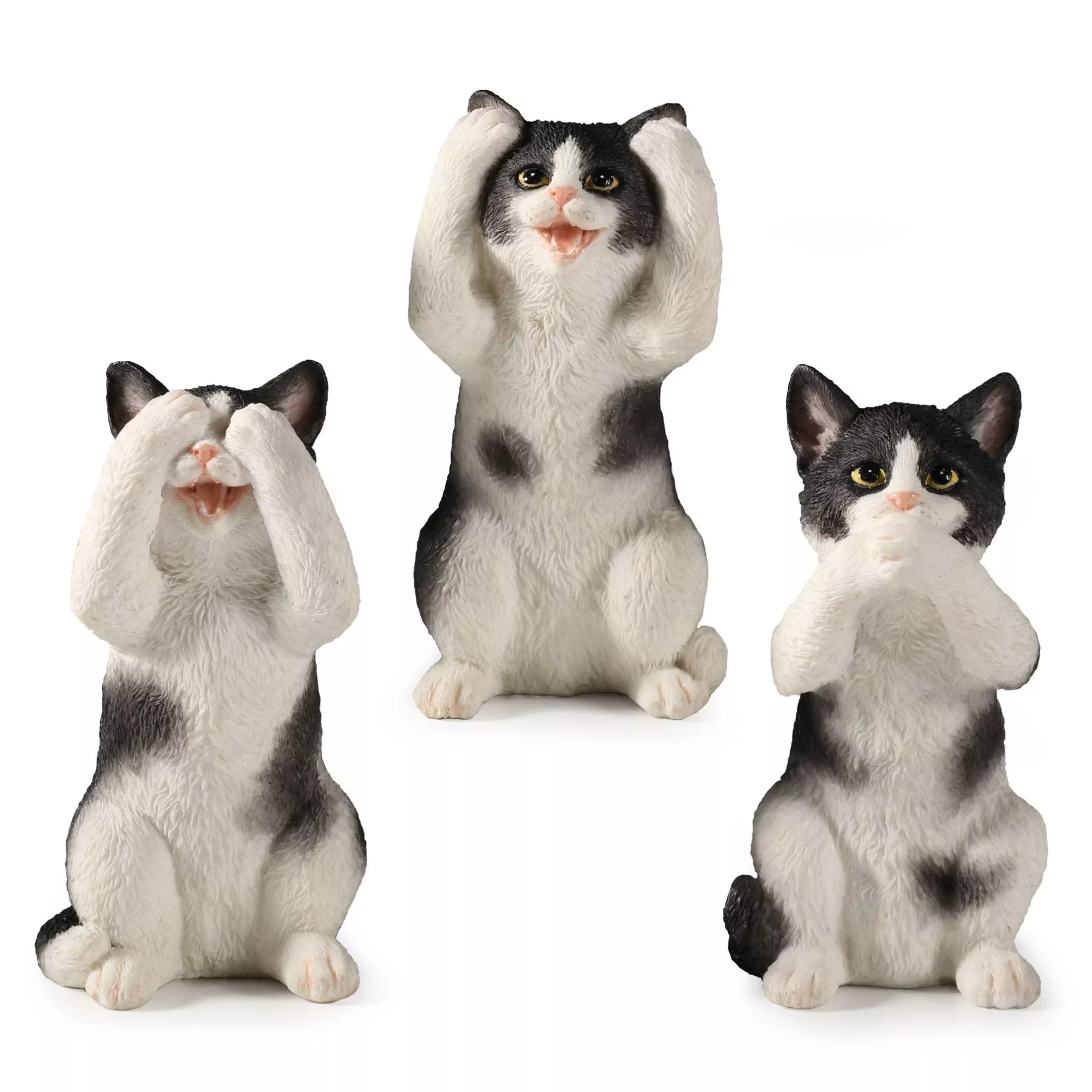 Veronese Design Black And White Kittens Figurine Miniature 2x1.75