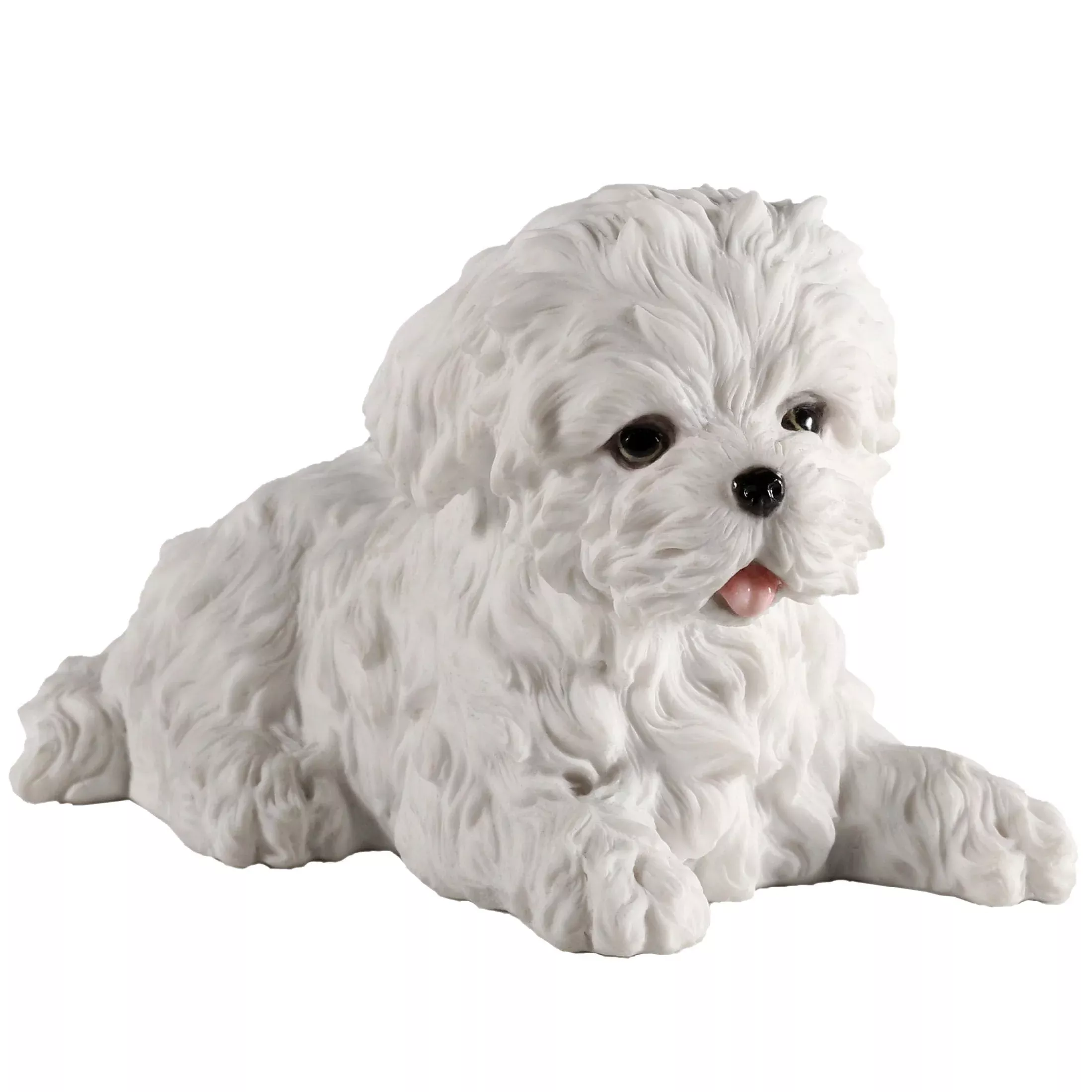 Veronese Design Maltese Puppy Decorative Statue 4.5 Inch White