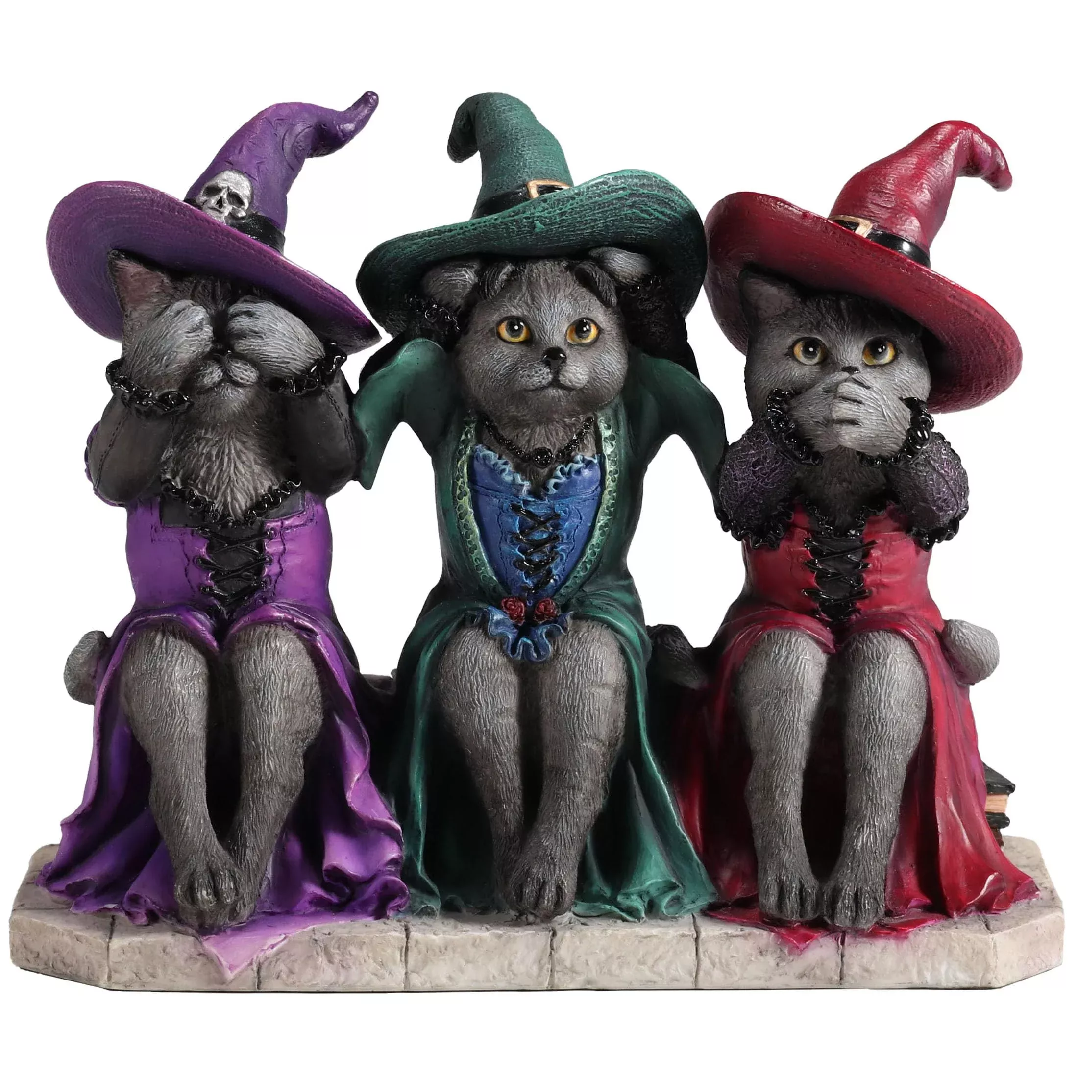 Veronese Design Russian Blue Kittens Figurine Hocus Pocus 6.125"