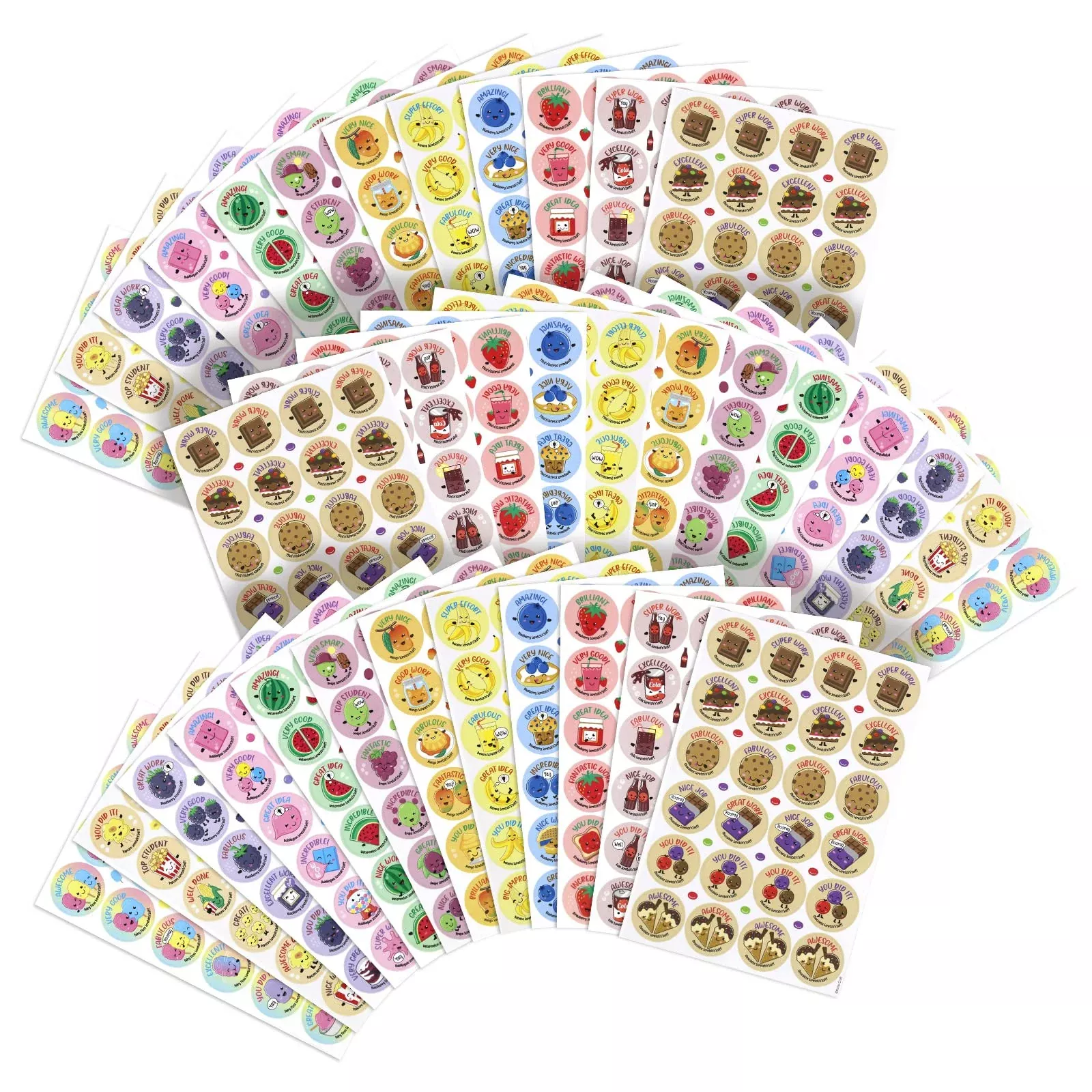 VKPI Scratch 'N' Sniff Stickers, Multicolor, 864 Pieces,