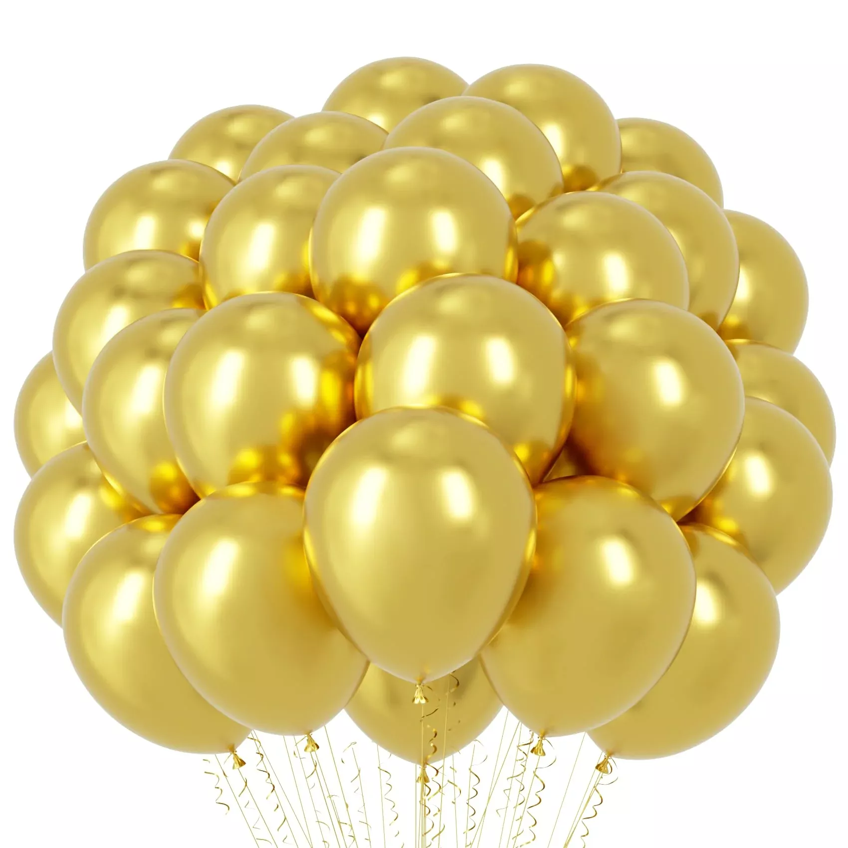 Voircoloria 12" Metallic Gold Balloons for Parties - 66 Pack