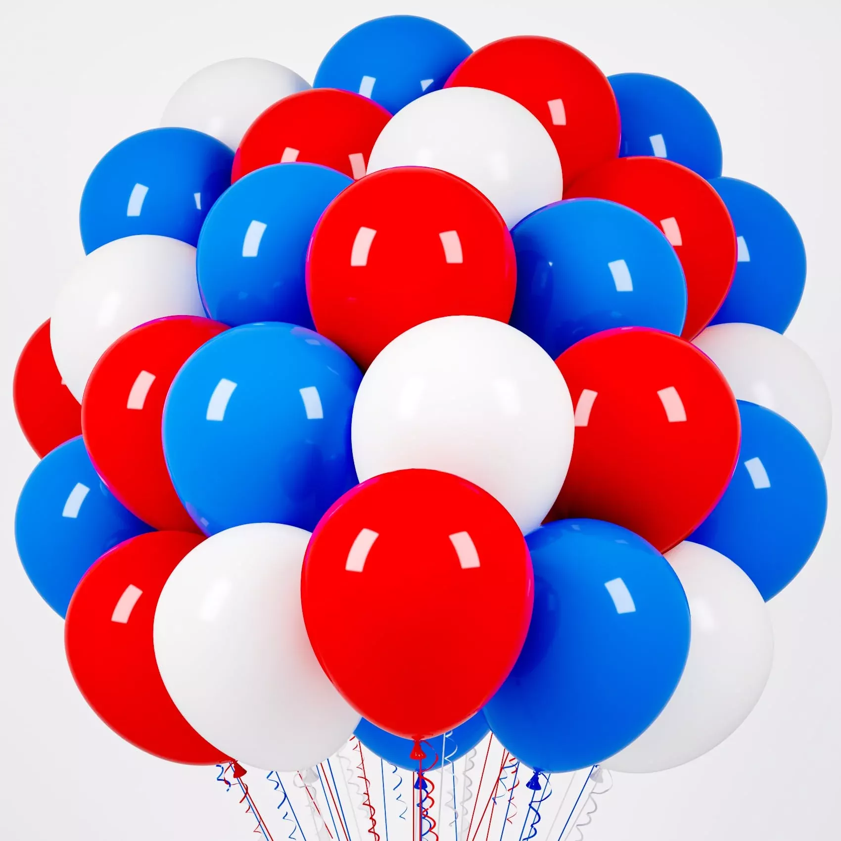 Voircoloria Red White Blue Balloons 12" - 66 Pack Party Decorations