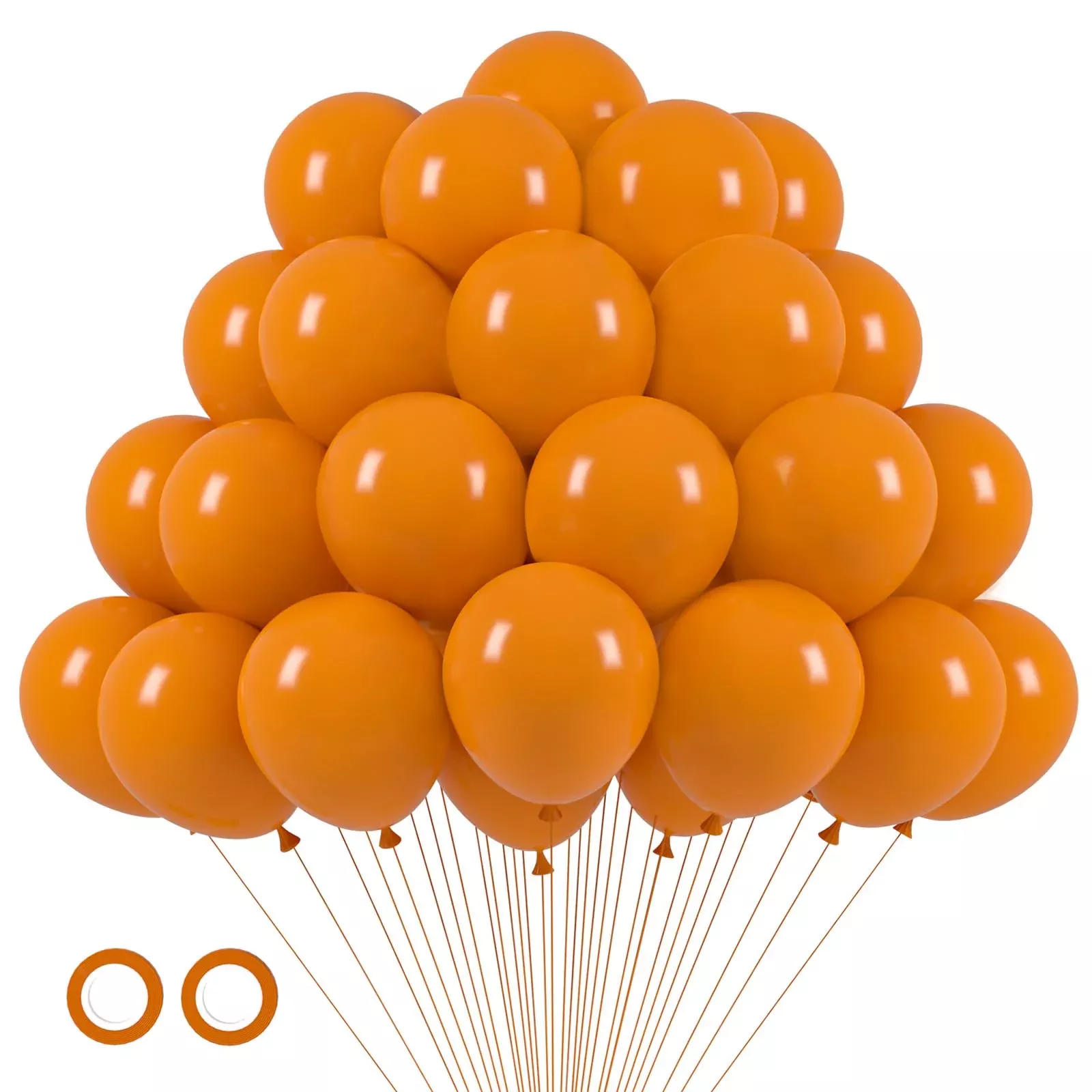 Voircoloria Retro Orange Balloons Set 12" 105pcs for Party Decor