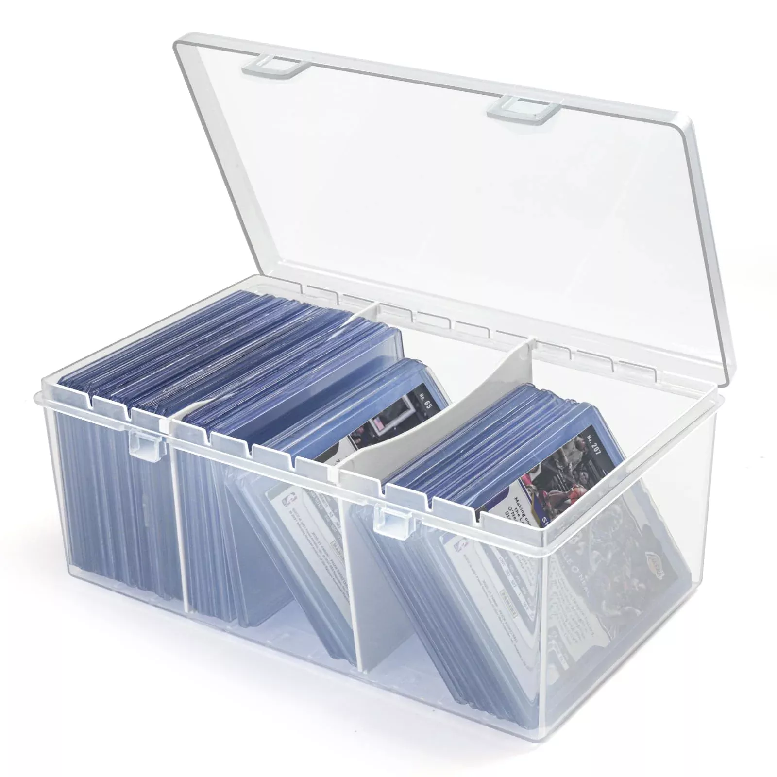 Vowcarol Plastic Top Loader Storage Box With Dividers, Trading Card St