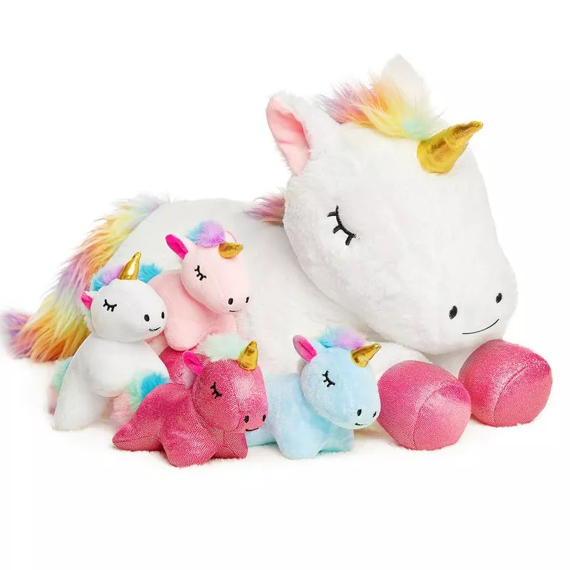 Vposyako Unicorn Stuffed Animals Set - 5 Pieces, Soft Plush, White, Id