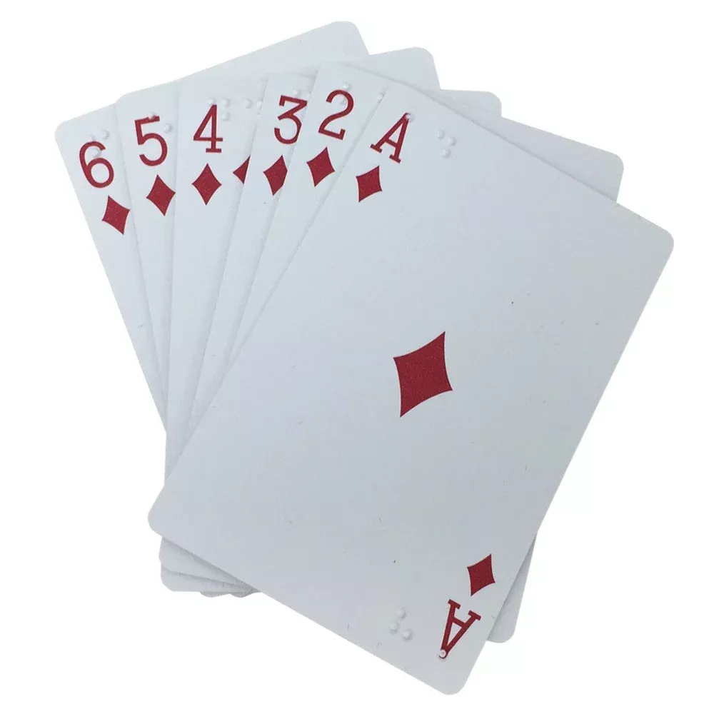 Vsone Plastic Braille Playing Cards, 54 Premium Plastic Cards, Full-Co