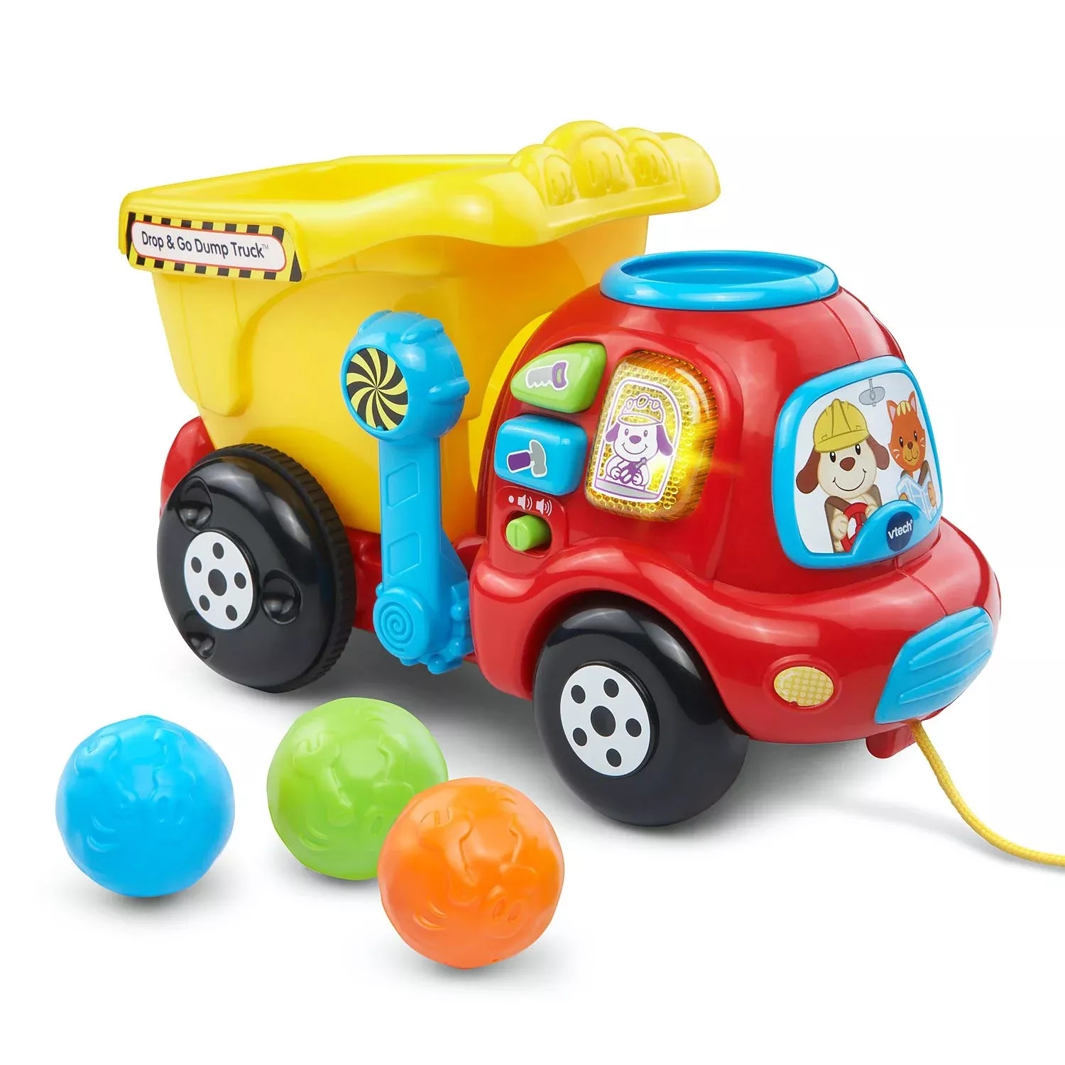 VTech Drop and Go Dump Truck Toy for Toddlers, Yellow, One Size