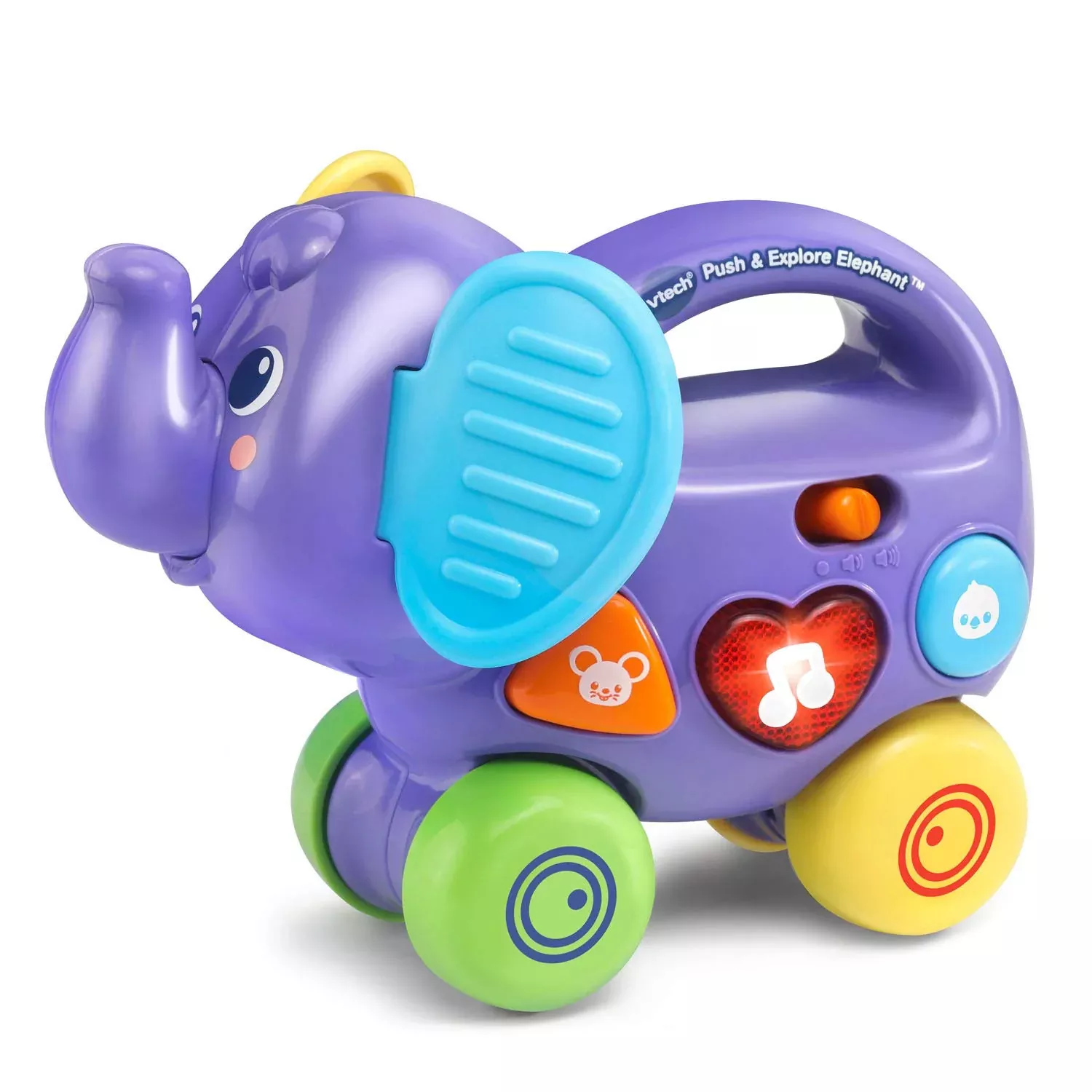 VTech Push and Explore Elephant Toy, Purple, Plastic, Model 80-513601
