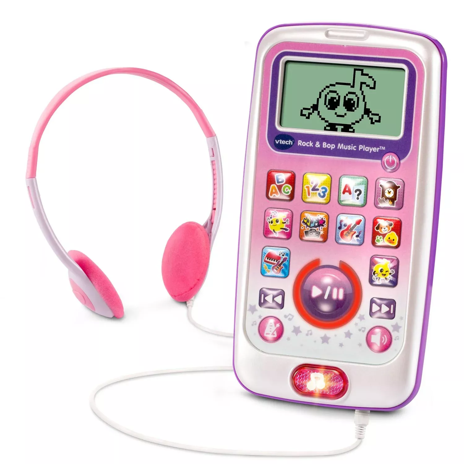 VTech Rock and Bop Music Player for Kids, Pink, 6.2" x