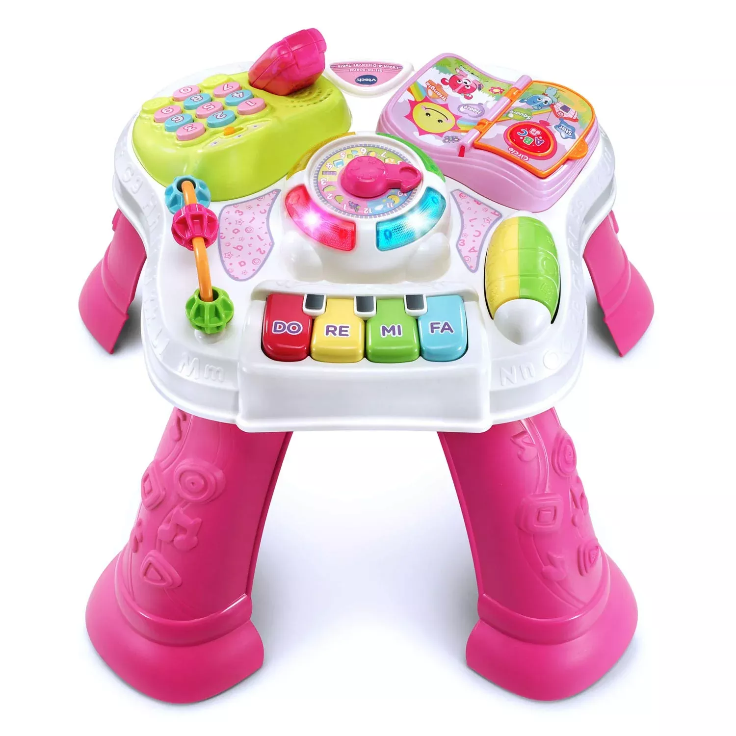VTech Sit-to-Stand Learn and Discover Table, Pink, 15.37 inches