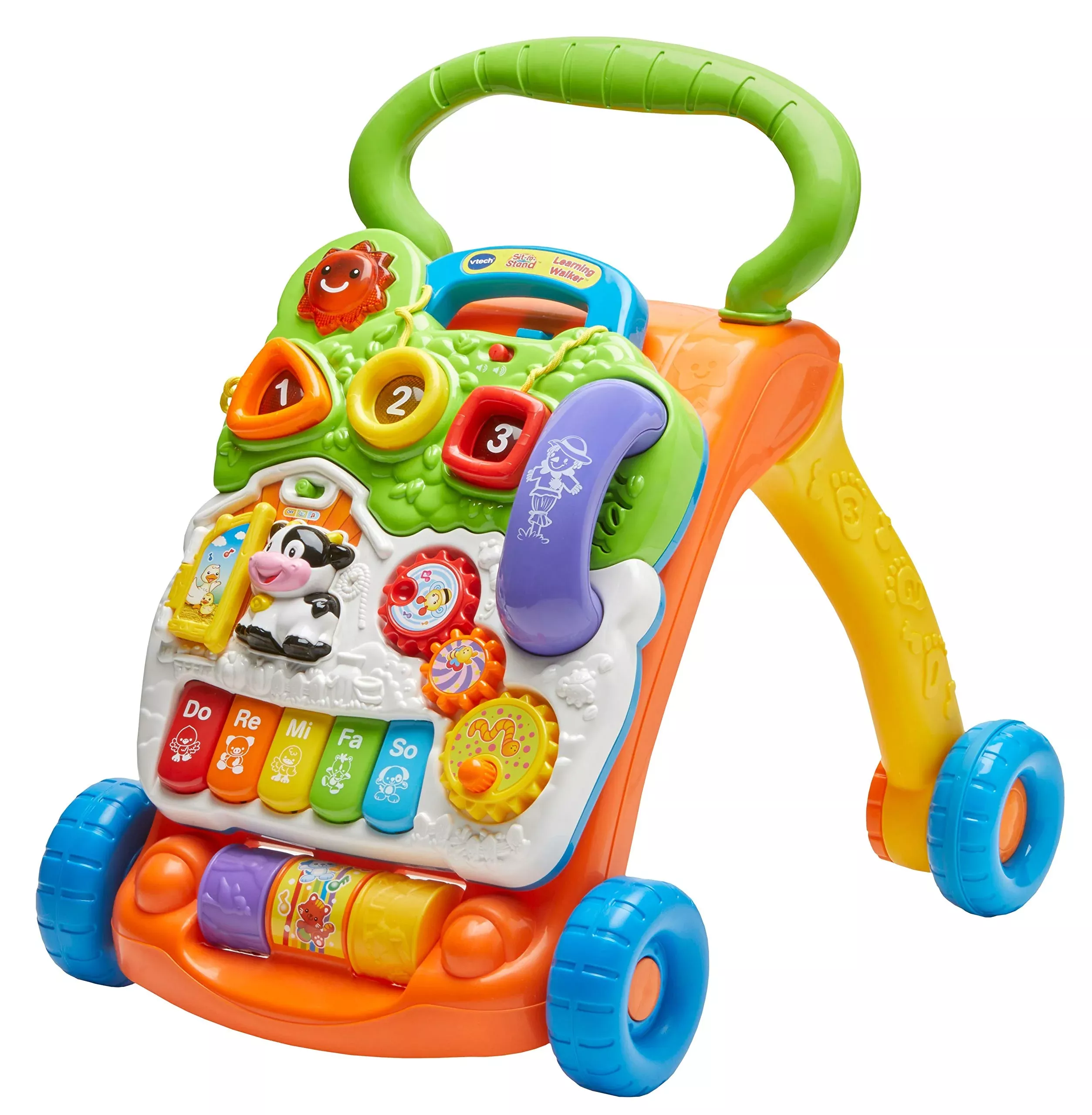 VTech Sit-to-Stand Learning Walker, Standard Packaging, Orange, Model