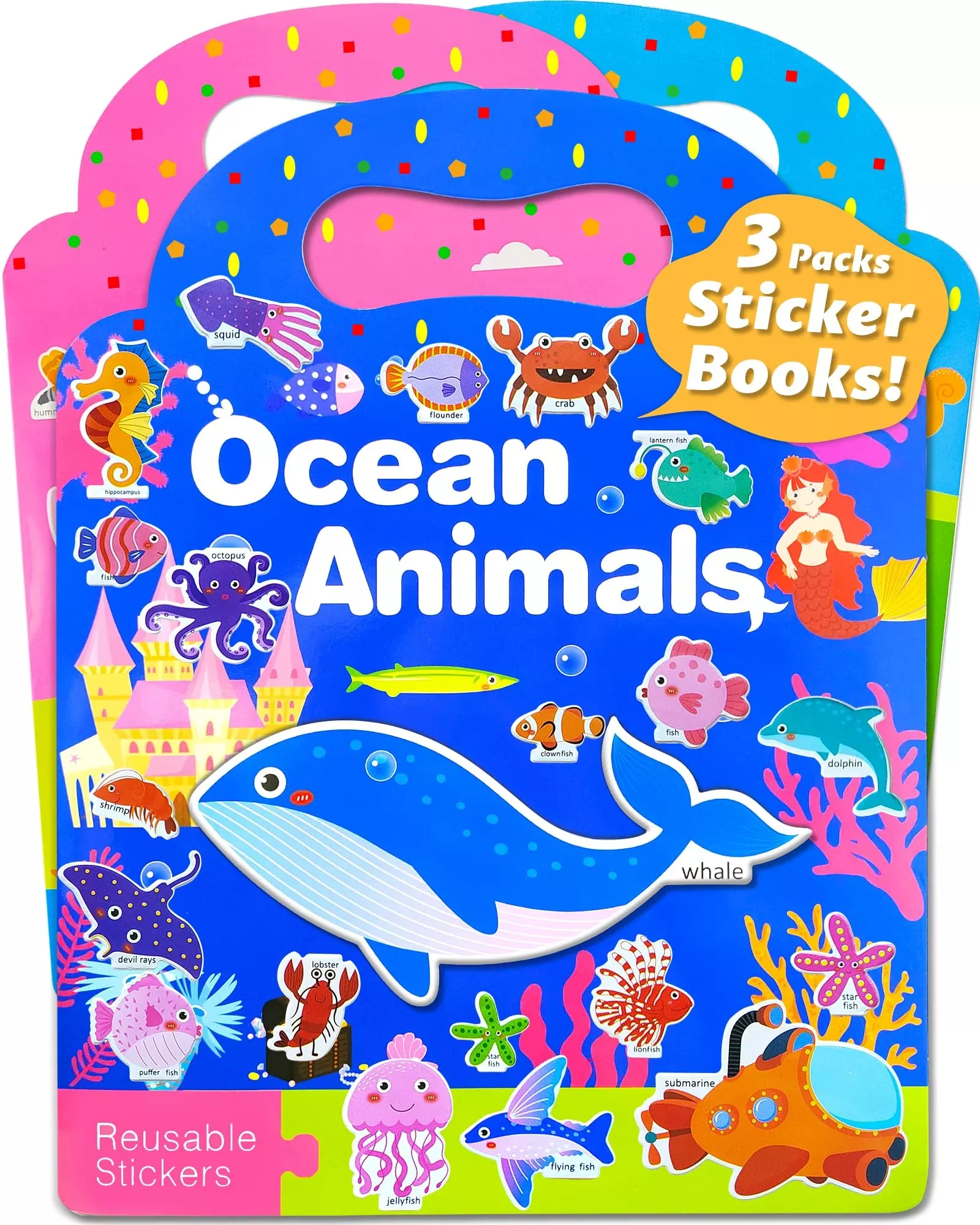 Walenced Reusable Sticker Book for Toddlers - Multicolor, 95 Pieces