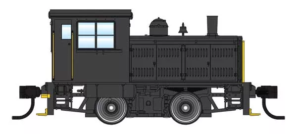 Walthers 910-10019 Plymouth ML-8 Switcher Black with Yellow Stripes - DC