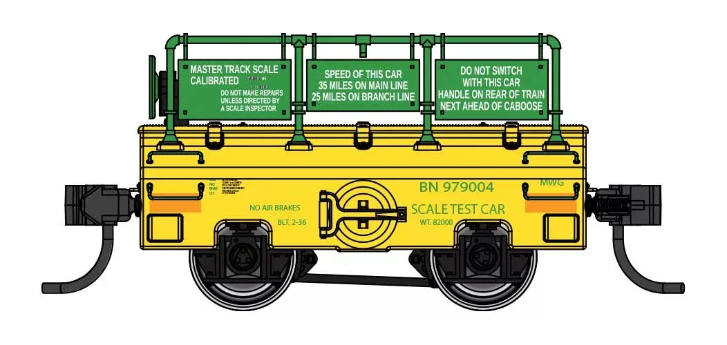 Walthers 920-105301 Scale Test Car Burlington Northern #979004
