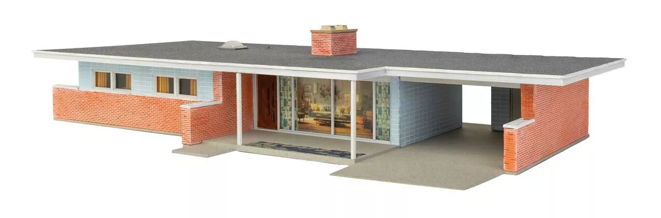 Walthers Cornerstone 933-4156 HO Scale Mid Century Modern Home Kit