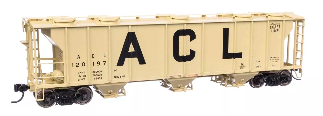 Walthers Mainline 910-7037 HO Scale PS-2 2893 3 Bay Covered Hopper Atlantic Coast Line ACL 120197