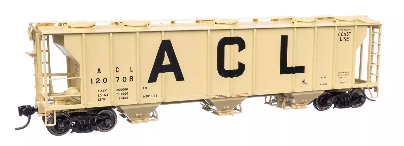 Walthers Mainline 910-7040 HO Scale PS-2 2893 3 Bay Covered Hopper Atlantic Coast Line ACL 120708