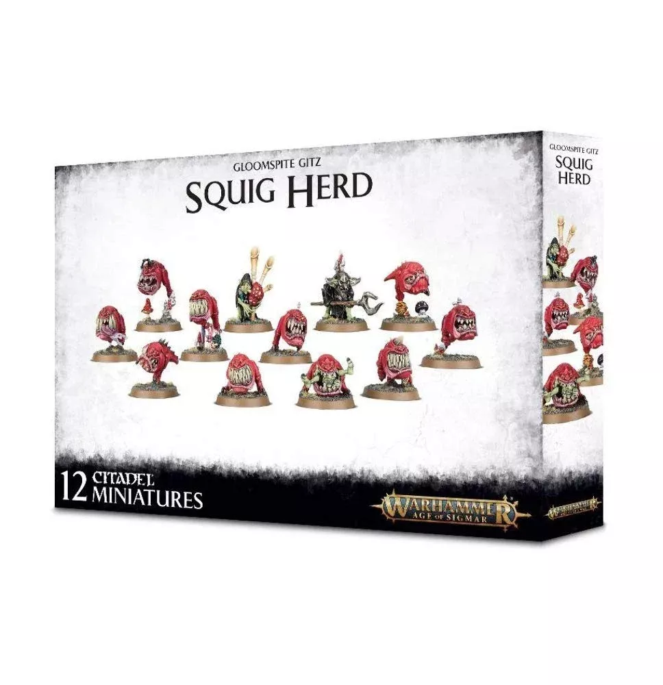 Warhammer Age of Sigmar Squig Herd Miniatures - 10 Small Black Models