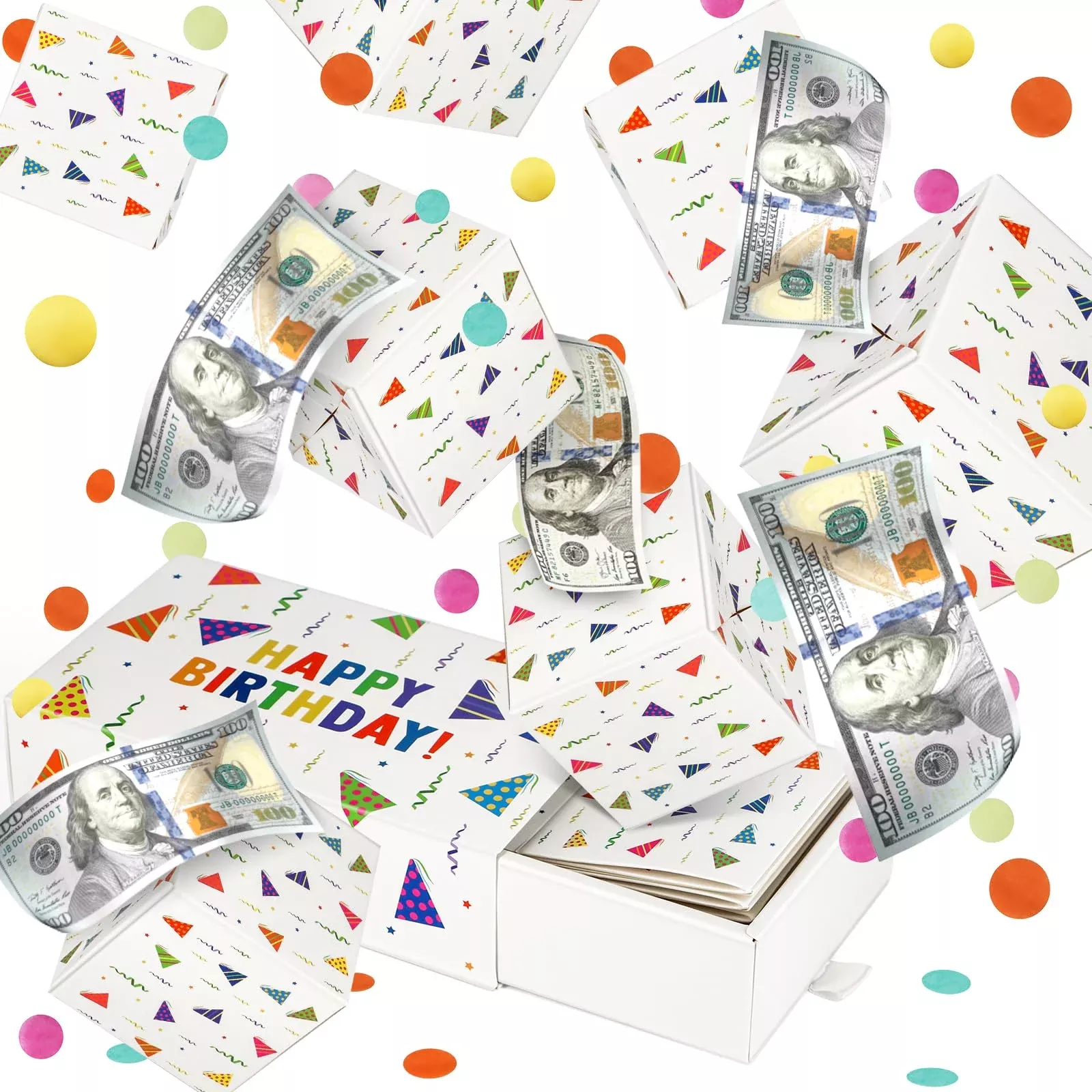 WenmthG Birthday Surprise Gift Box Explosion - White, 1 Pack