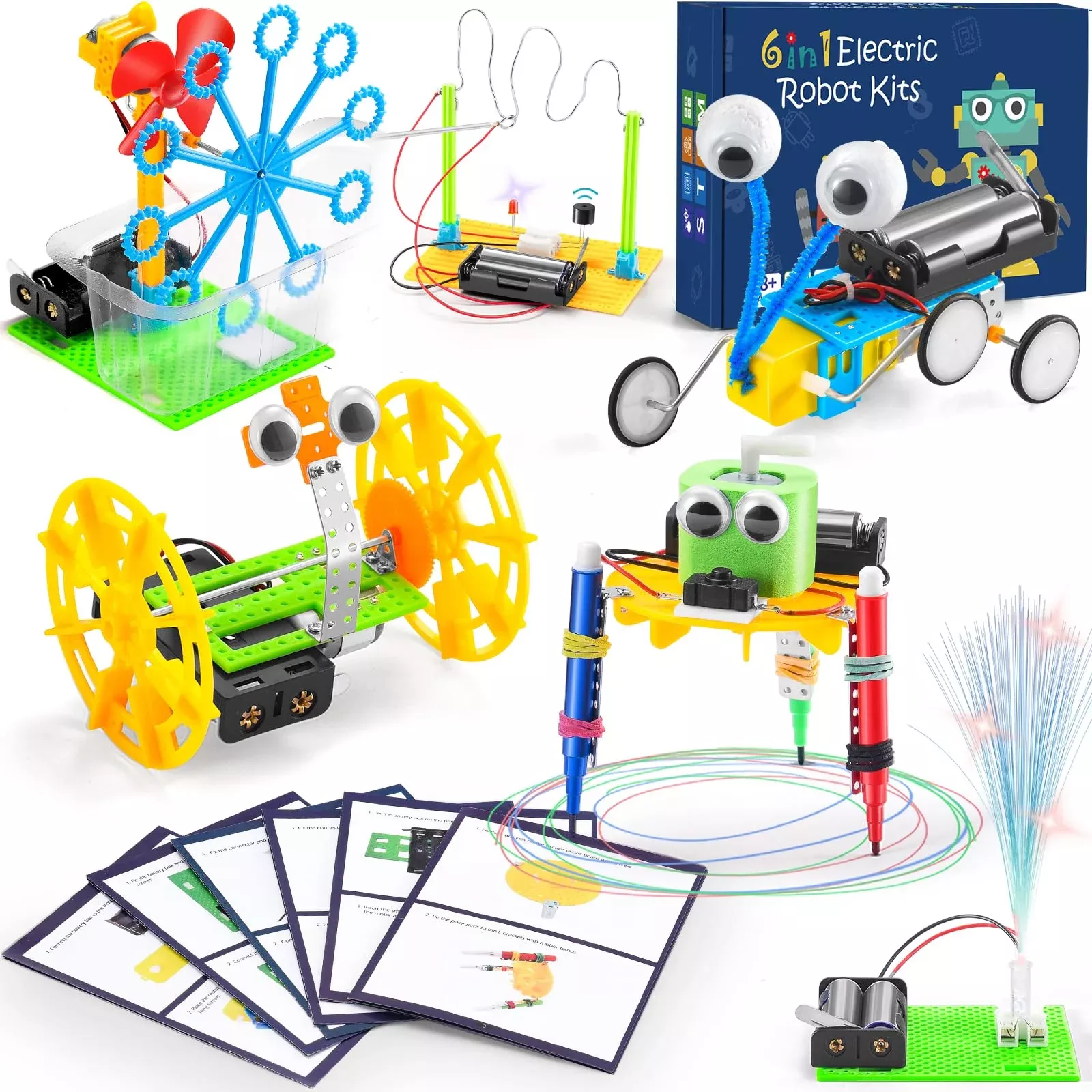 WESAYEE STEM Robotics Kit for Kids Age 8-12, 6-in-